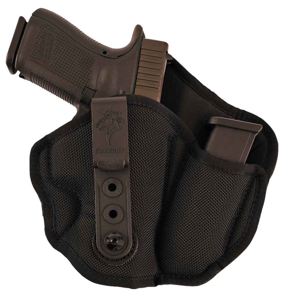 DeSantis Gunhide Inner Piece 2.0 AIWB Holster for Glock 26/Ruger SR/Sig P239 - Right Handed, Black Nylon Belt Clip
