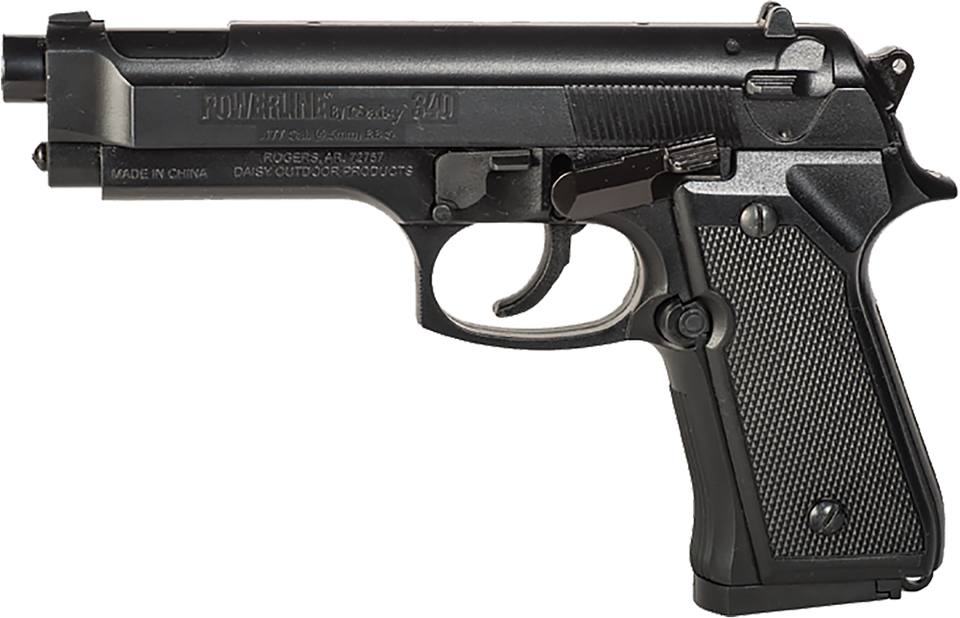 Daisy 0340 Powerline Air Pistol .177 Caliber with Black Checkered Polymer Grips