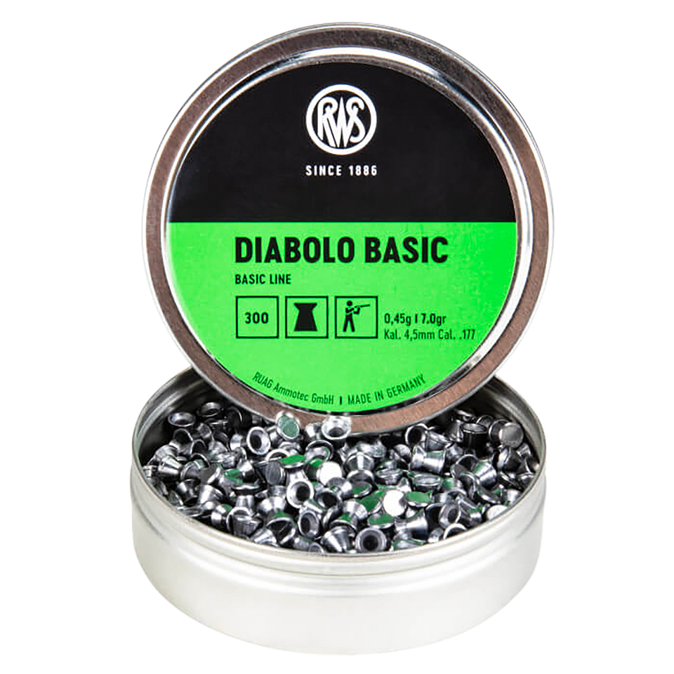 RWS/Umarex Diabolo Basic .177 Caliber Pellets - 300 Count