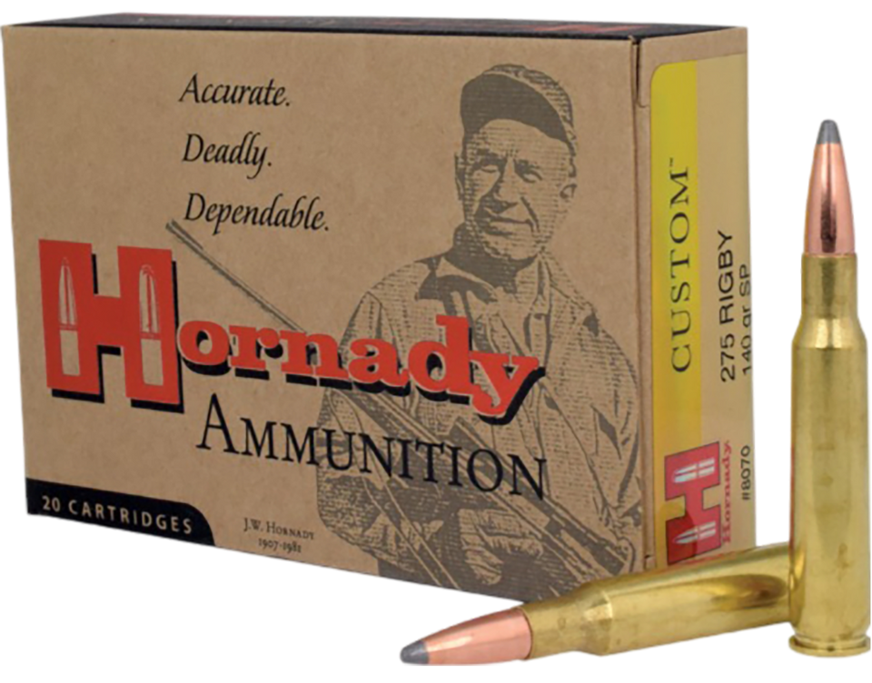 Hornady 8070 Custom 275 Rigby 140gr InterLock Spire Point Ammo - 20/Box