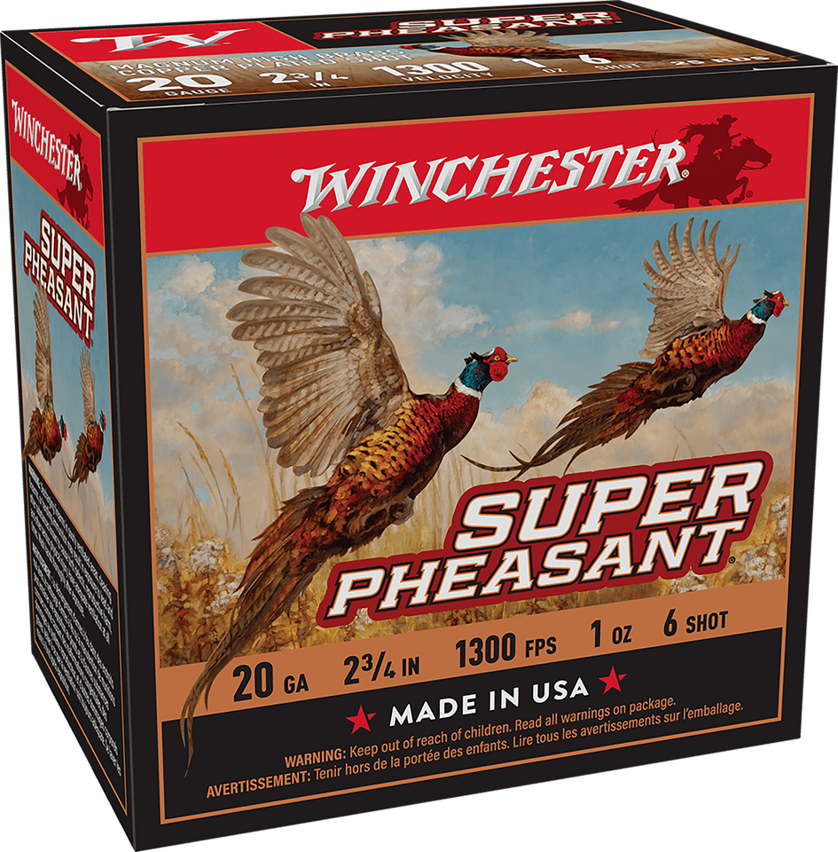 Winchester Ammo X20PH6 Super Pheasant Magnum High Brass 20Gauge 2.75" 1oz 6Shot 25 Per Box/10 Case
