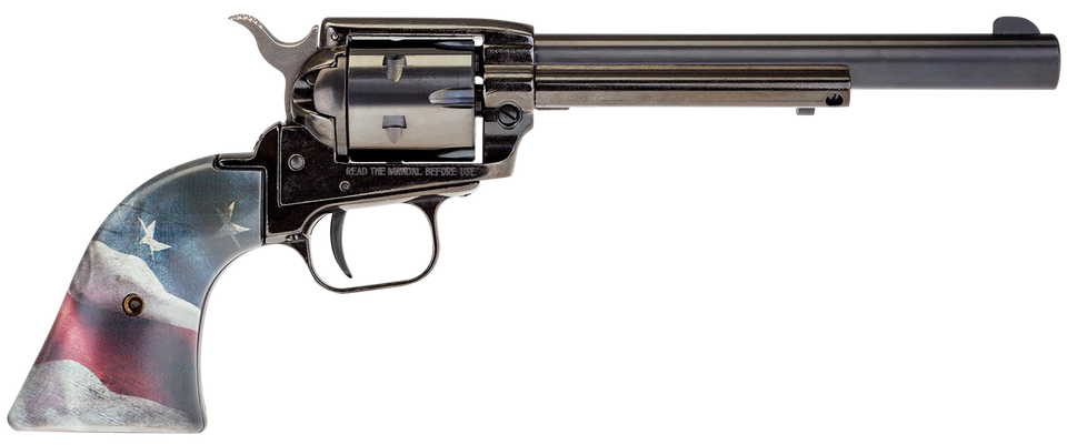 Heritage Rough Rider 22 LR Revolver with Black US Flag Grip and 6.5" Barrel