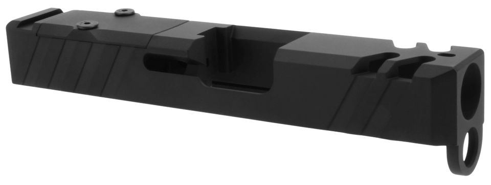 TacFire 9mm Luger Graphite Black Cerakote Slide for Glock 26 Gen3 with Optics Cut & Ports