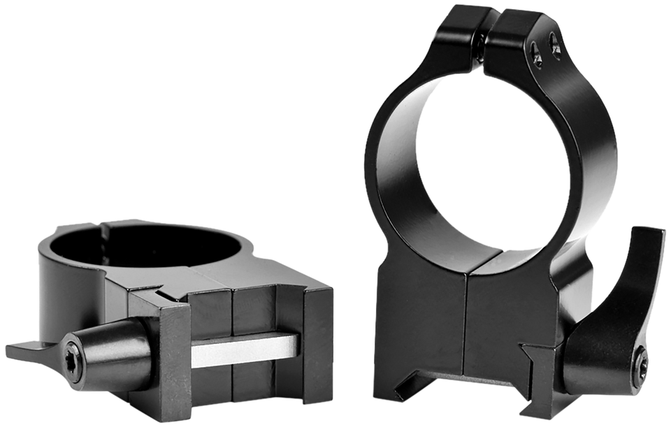 Warne 216LM Maxima Matte Black 30mm Extra High Quick Detach Vertical Rings 0 MOA
