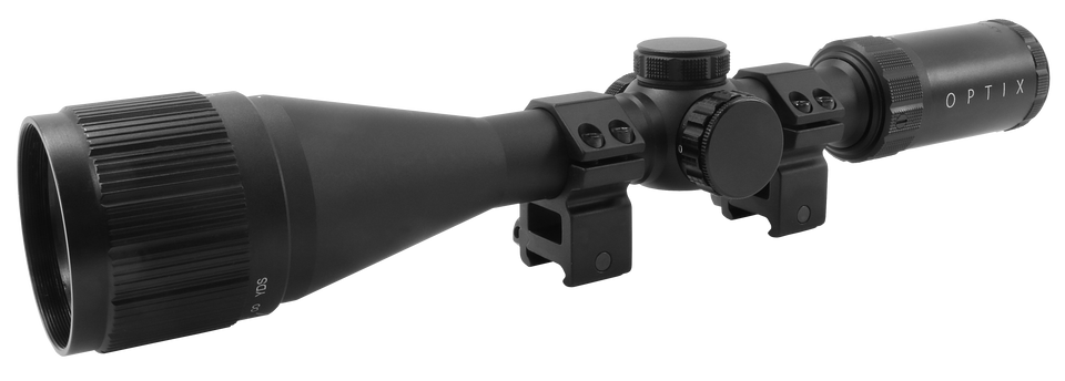 BSA Optix 4.5-18x44mm AO Scope with Dual Illuminated BDC-8 Reticle