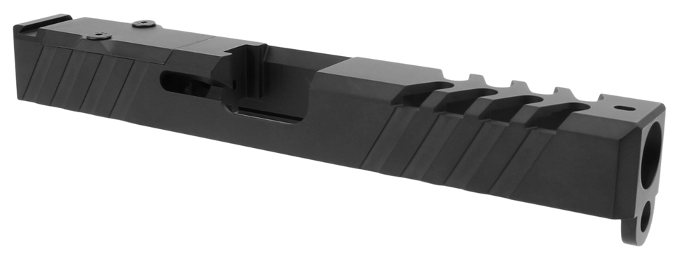 Glock 17 Gen3 9mm Luger Replacement Slide with Optics Cut & Ports - Graphite Black Cerakote Stainless Steel