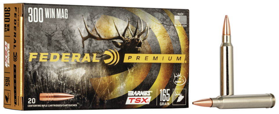 Federal Premium 300 Win Mag 165gr Barnes TSX - 20 Rounds per Box, 10 Boxes per Case