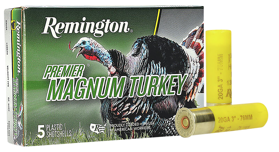 Remington Premier Magnum Turkey 20 Gauge 3" 6 Shot Ammunition - 5/Box, 20/Case