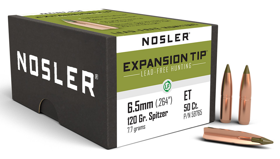 Nosler 6.5 Creedmoor 120gr E-Tip Spitzer Ammunition - 50 Rounds