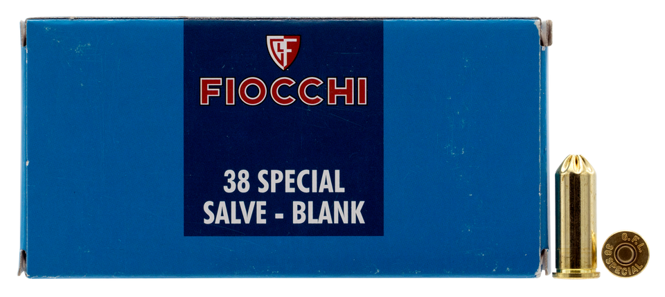 Fiocchi 38 Special Pistol Blanks - 50 Rounds per Box, 20 Boxes per Case