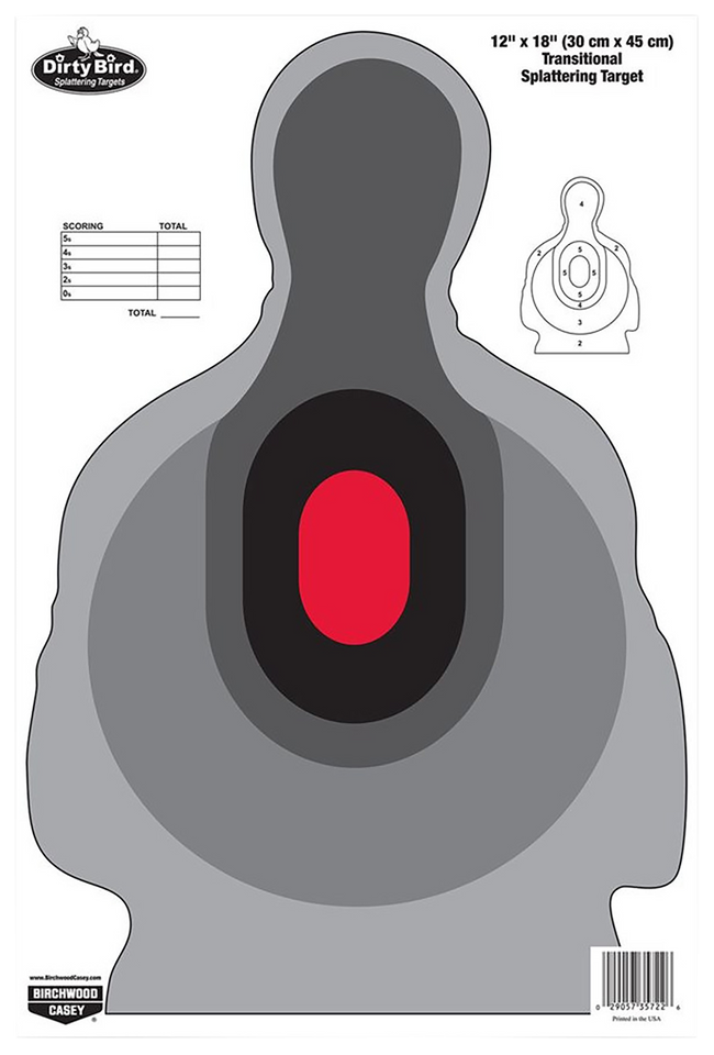 Birchwood Casey Dirty Bird Silhouette Tagboard Target 12"x18" - Pack of 100