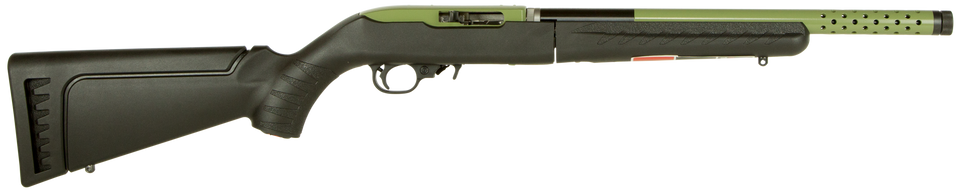 Ruger 10/22 Takedown Lite 22 LR Rifle - Green Barrel & Receiver, Black Stock
