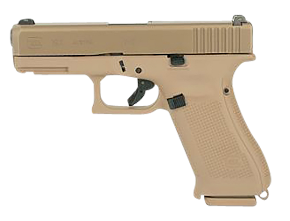 Glock G19X 9mm Compact Pistol with Coyote Brown Finish and GMB Barrel