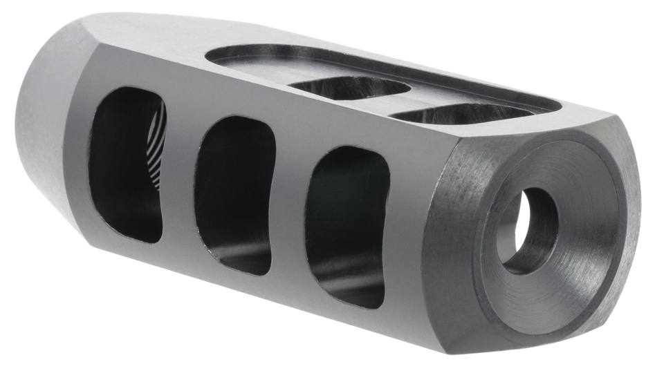 TacFire Tanker Muzzle Brake for .308 Win, Black Oxide Steel, 5/8"-24 Threads, 2.76" OAL, 1.37" Diameter