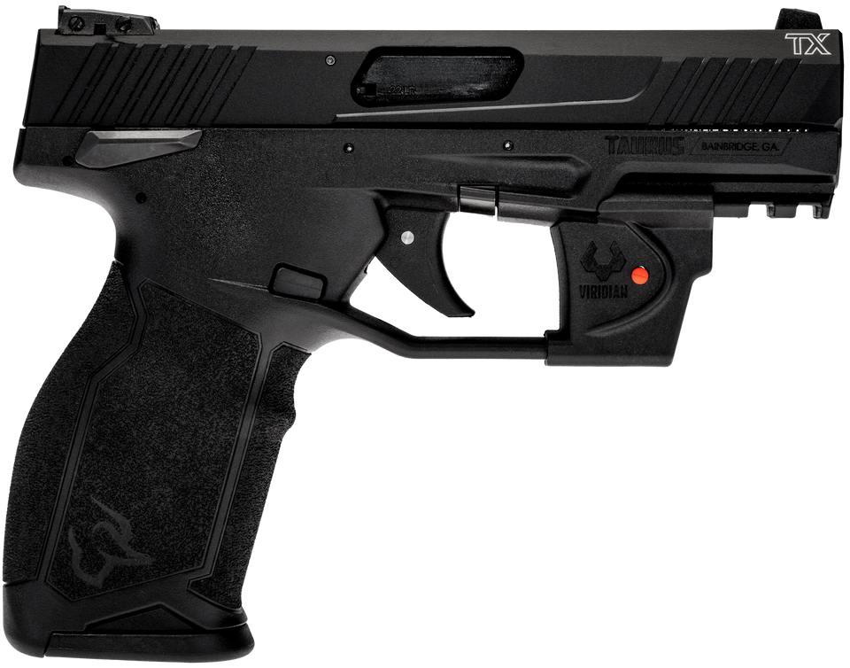 Taurus TX22 Full Size 22 LR Pistol with Viridian Laser and Picatinny Rail