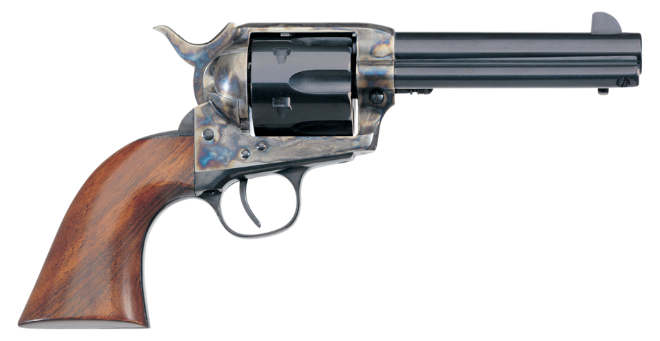 Taylors & Company 1873 Cattleman New Model 45 Colt Revolver - 4.75" Blued, Case Hardened, Walnut Grip (Taylor Tuned)