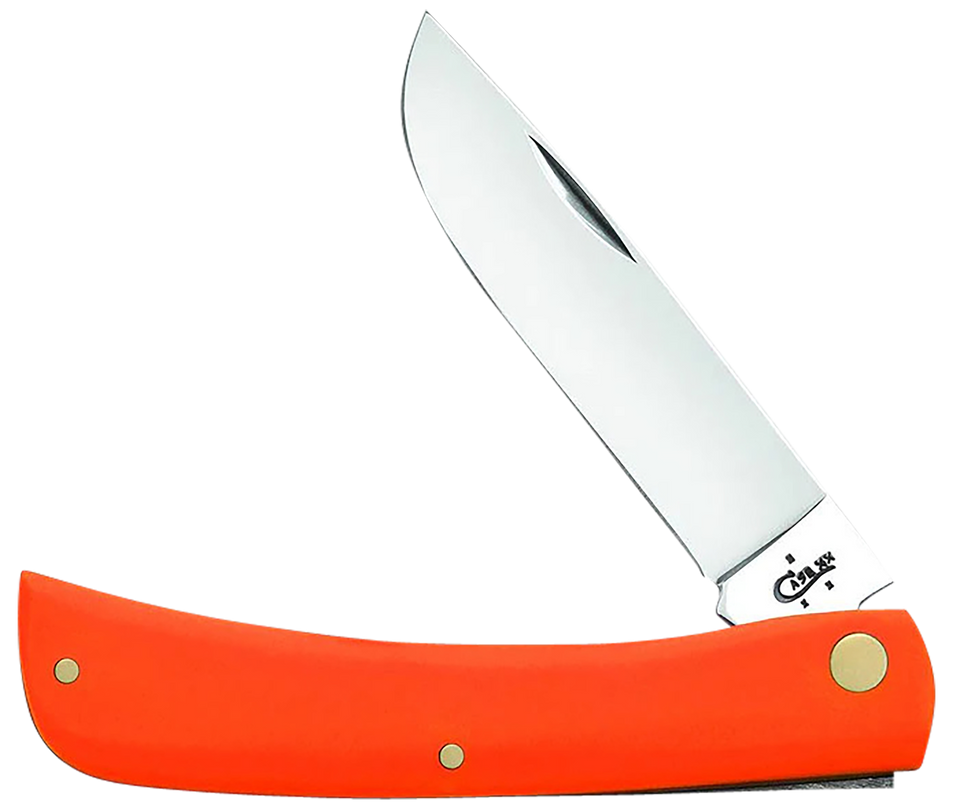 Case 80512 Sod Buster Folding Knife with 3.30" Mirror Polished Tru-Sharp Blade and Smooth Orange Handle