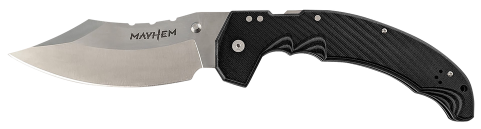 Cold Steel Mayhem 6" Folding Cleaver with Satin AUS-10A Blade and G10 Handle