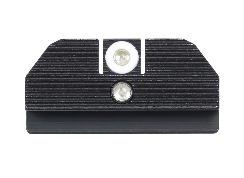 Night Fision Accur8 Tritium Sights for Glock 17/19 - Green/White Front, Green/Black Rear