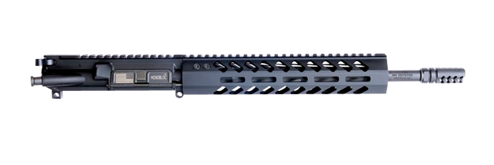 HM Defense 125MBUP556 MonoBloc Upper - 12.50" Barrel, Black Cerakote, M-LOK Handguard for AR-15 Pistol