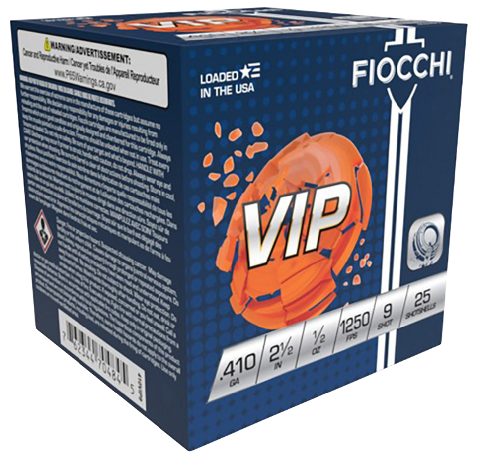 Fiocchi Exacta Target VIP 410 Gauge 2.5" 1/2oz 9 Shot - 25 Rounds Per Box, 10 Boxes Per Case