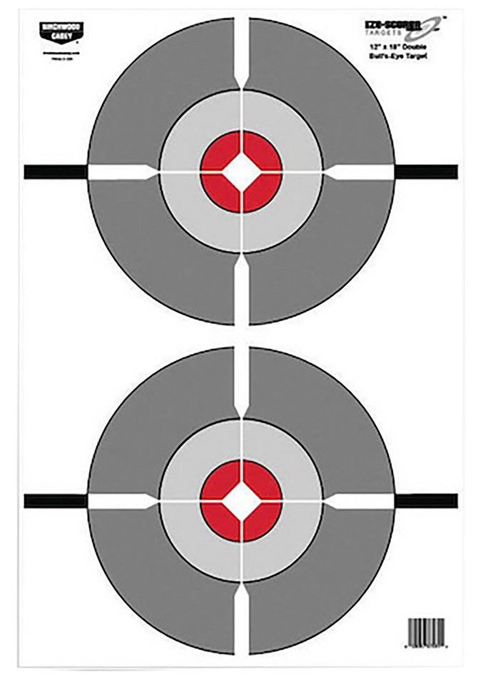 Birchwood Casey EZE-Scorer Double Bullseye Paper Targets 12"x18" 10 Pack