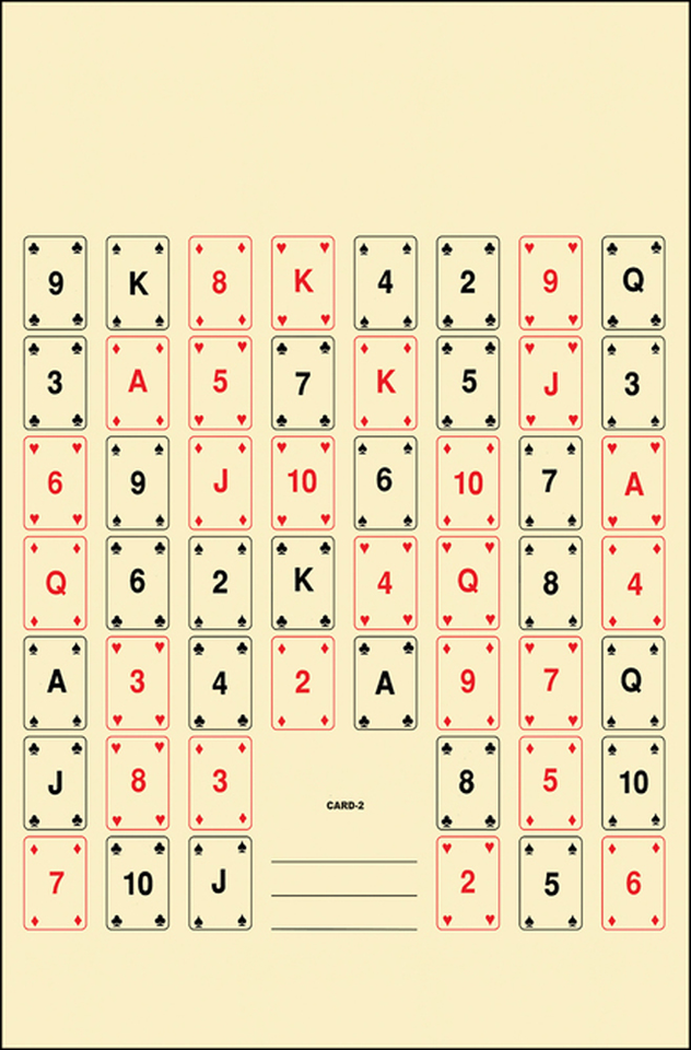 Action Target CARD2100 Multi-Color Playing Cards, 52 Cards, 22.50" x 24", 100/Box