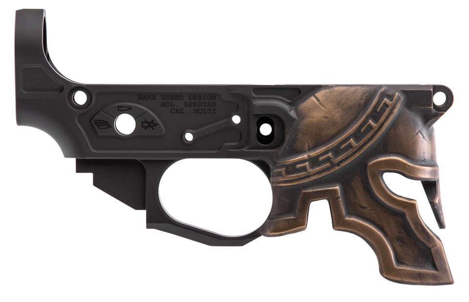 Spikes STLB610PH Spartan AR-15 Lower Receiver Multi-Caliber 7075-T6 Aluminum Black Anodized