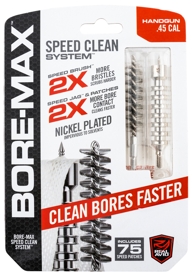 Real Avid Bore-Max Speed Clean Set for .45 Caliber Pistols