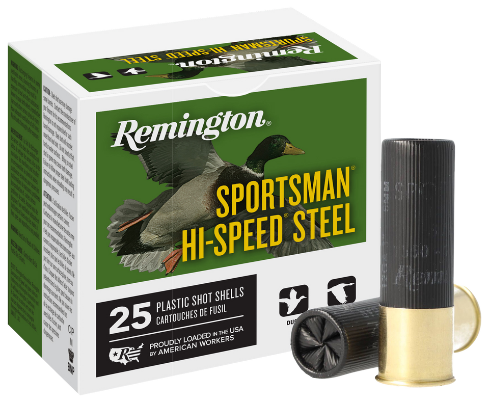 Remington Sportsman Hi-Speed Steel 12 Gauge Shotgun Shells - 25 Box