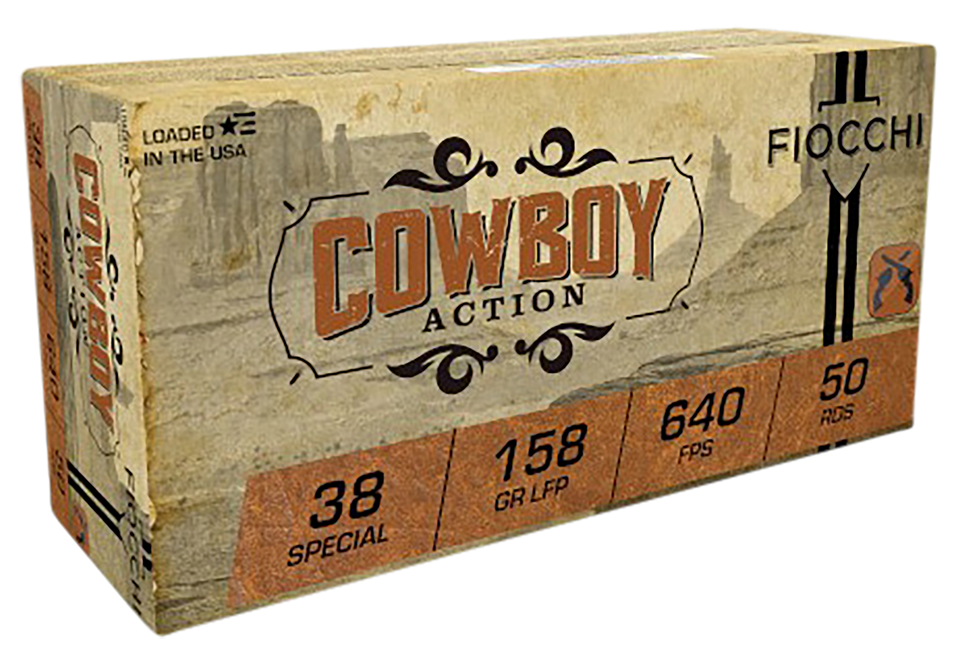 Fiocchi 38 Special Cowboy Action Ammo - 158gr LFP, 50 Rounds per Box