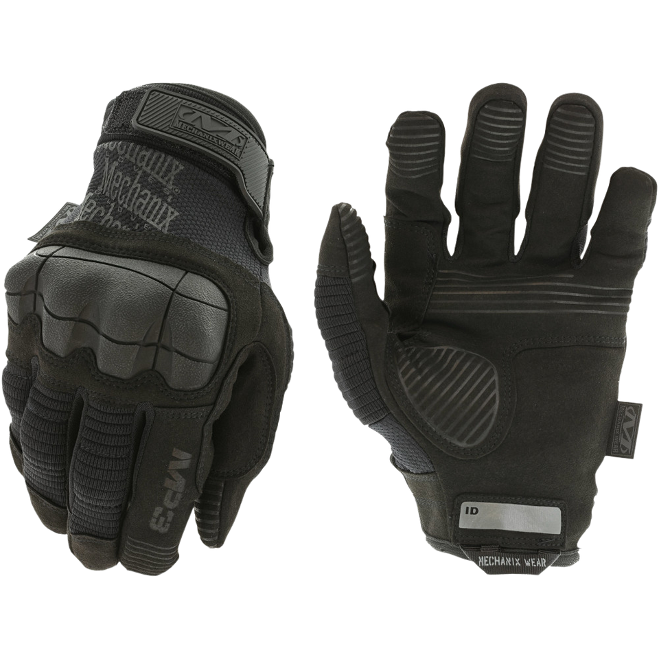 Mechanix Wear M-Pact 3 Black Synthetic Leather Gloves 2XL with Velcro Closure