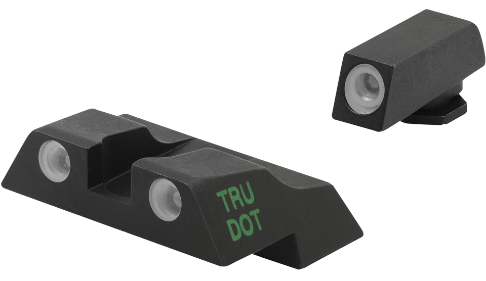 Meprolight Tru-Dot Sight Set for Glock 26/27 - Green/Orange Tritium, Black Frame