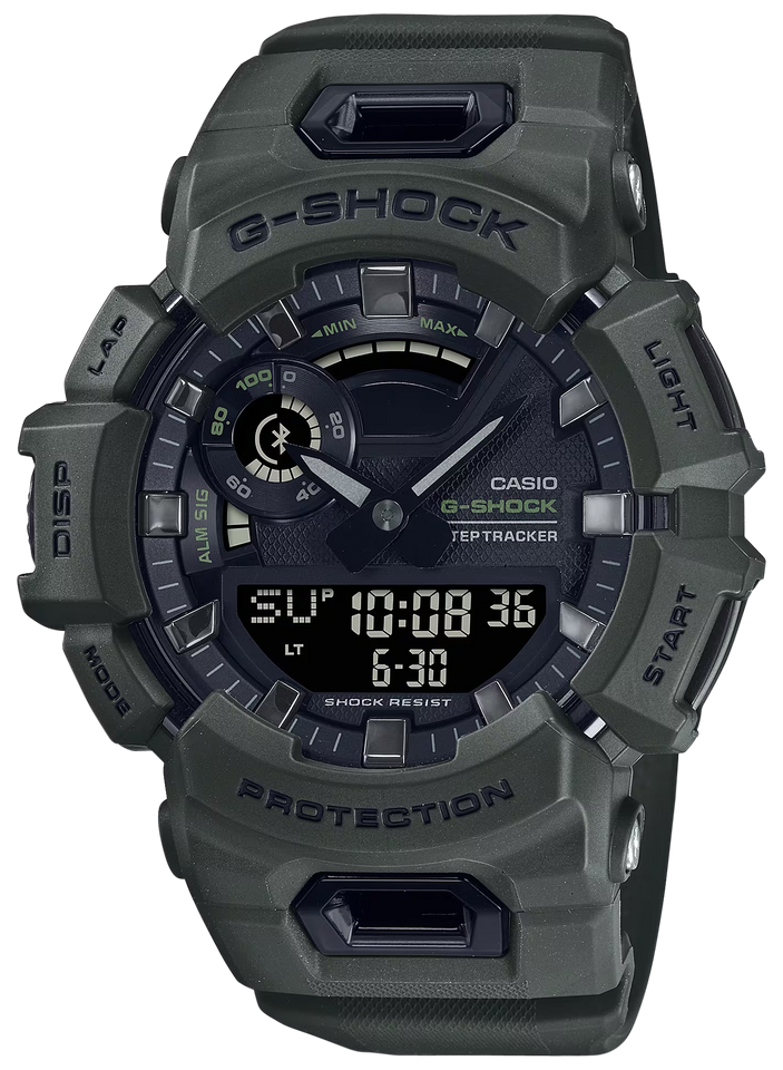 G-Shock Tactical Black Stainless Steel Bezel GBA900UU3A Distribution 145-215mm