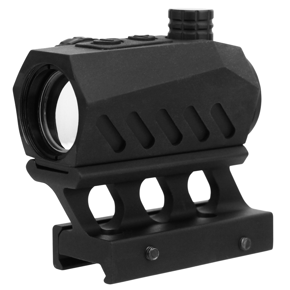 TacFire RD011 Dual Illuminated Red/Green Dot Sight with Riser Mount - 1x20mm 4 MOA, Black Anodized