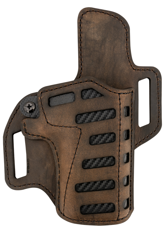 Versacarry C22123 Compound OWB Size 02 Brown Leather Belt Slide Holster