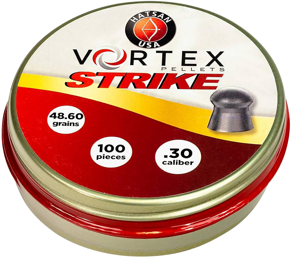 Hatsan USA Vortex Strike .30 Caliber Lead Domed Pellets - 100 Count