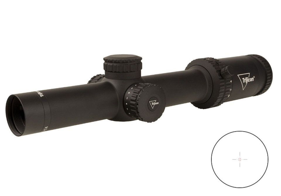 CREDO 1-6X24 Black 30mm MRAD Red Scope