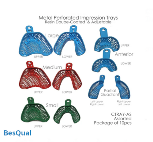 Impression Trays Metal C-trays Double Resin Coated