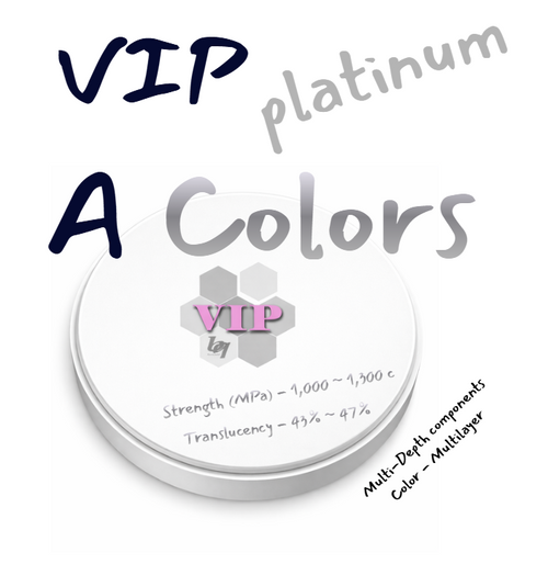 CAD/CAM Zirconia VIP Platinum A Colors