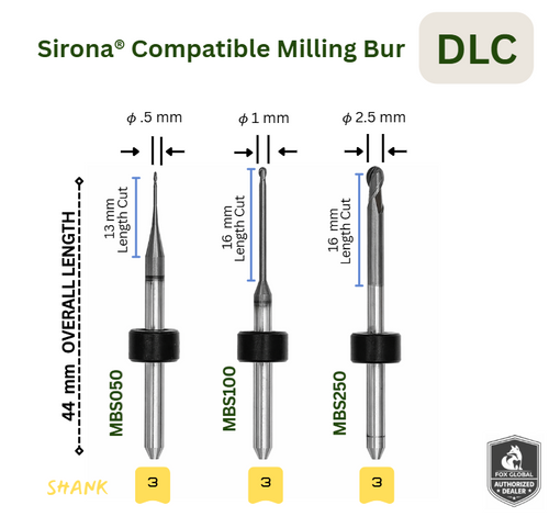 CAD/CAM Milling Bur DLC Sirona Compatible