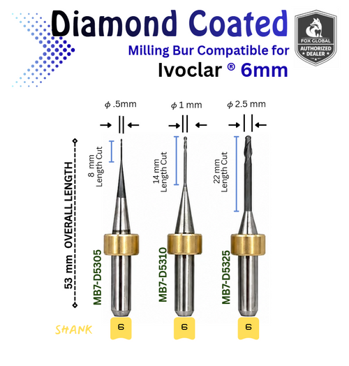 CAD/CAM Milling Diamond Bur Ivoclar Compatible