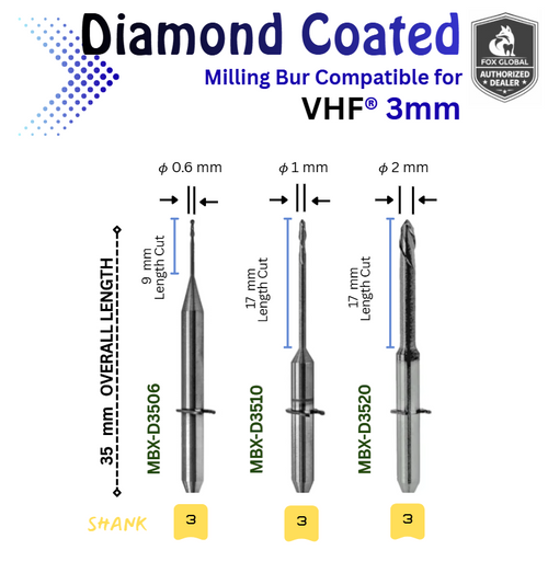CAD/CAM Milling Diamond Bur Weiland Compatible