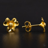 Flower Studs 22K Gold Earrings