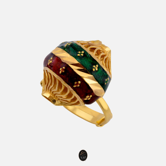 Lantern 21K Gold Adjustable Ring