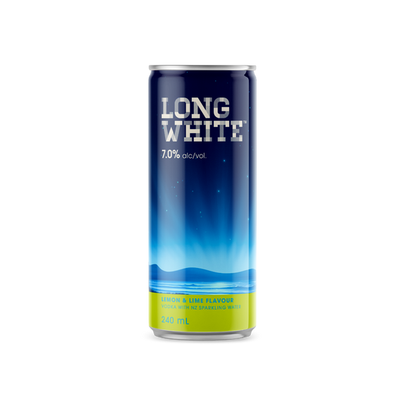 Long White Vodka Lemon & Lime 7.0% 240mL Cans 12 Pack