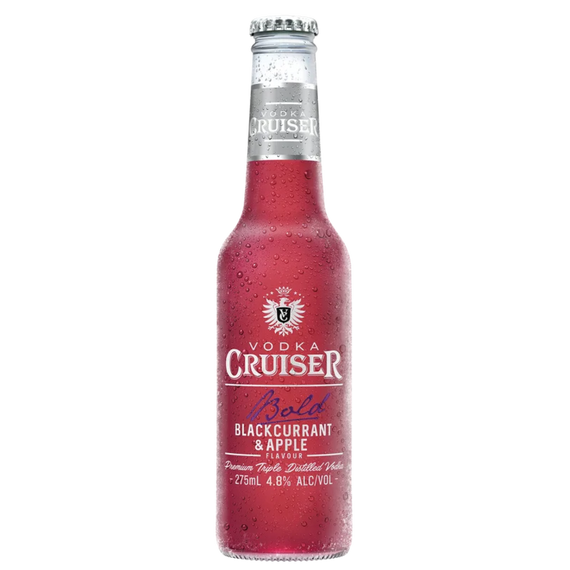 Vodka Cruiser Bold Blackcurrant & Apple 4.8% 275mL Bottles 12 Pack