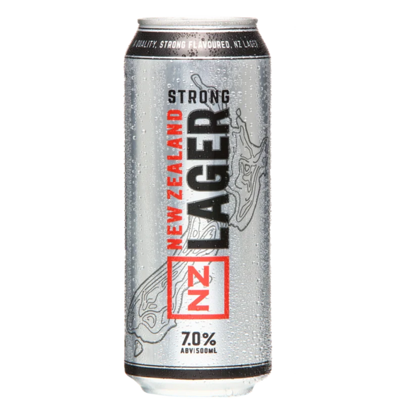 NZ Lager Strong 7.0% 500mL Cans 24 Pack