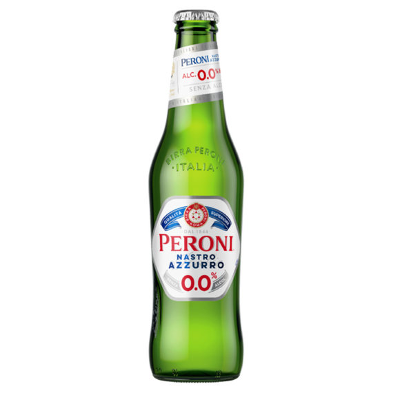 Peroni Nastro Azzurro 0.0% 330mL Bottles 12 Pack