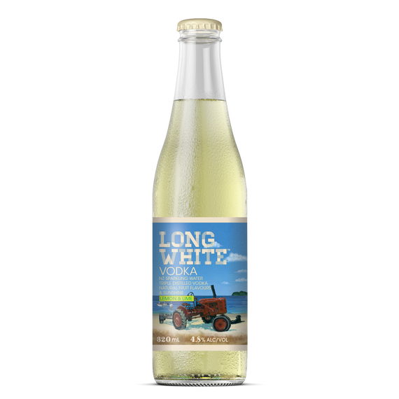 Long White Vodka Lemon & Lime 4.8% 320mL Bottles 10 Pack
